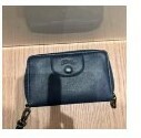 [S] LONGCHAMP LADIES LAMB SKIN MEDIUM WRISTLET WALLET,NAVY, L3615757556  [FINAL SALE] (SLC147)