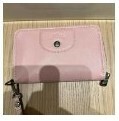 [S] LONGCHAMP LADIES LAMB SKIN MEDIUM WRISTLET WALLET,PINK, L3615757P13 (SLC149)