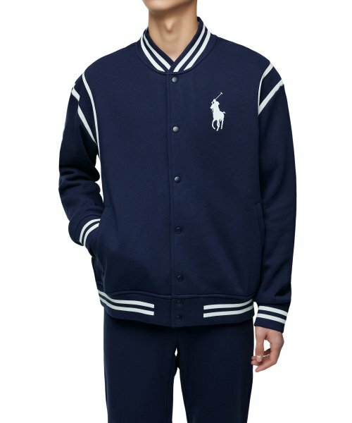 代購 POLO RALPH LAUREN 澳網抓絨棒球夾克 藏青色 JAN-