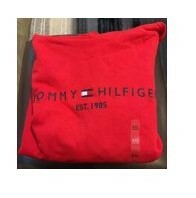[S] TOMMY HILFIGER LOGO HOODIE,RED, 76J2253-600 [FINAL SALE] (STH127)