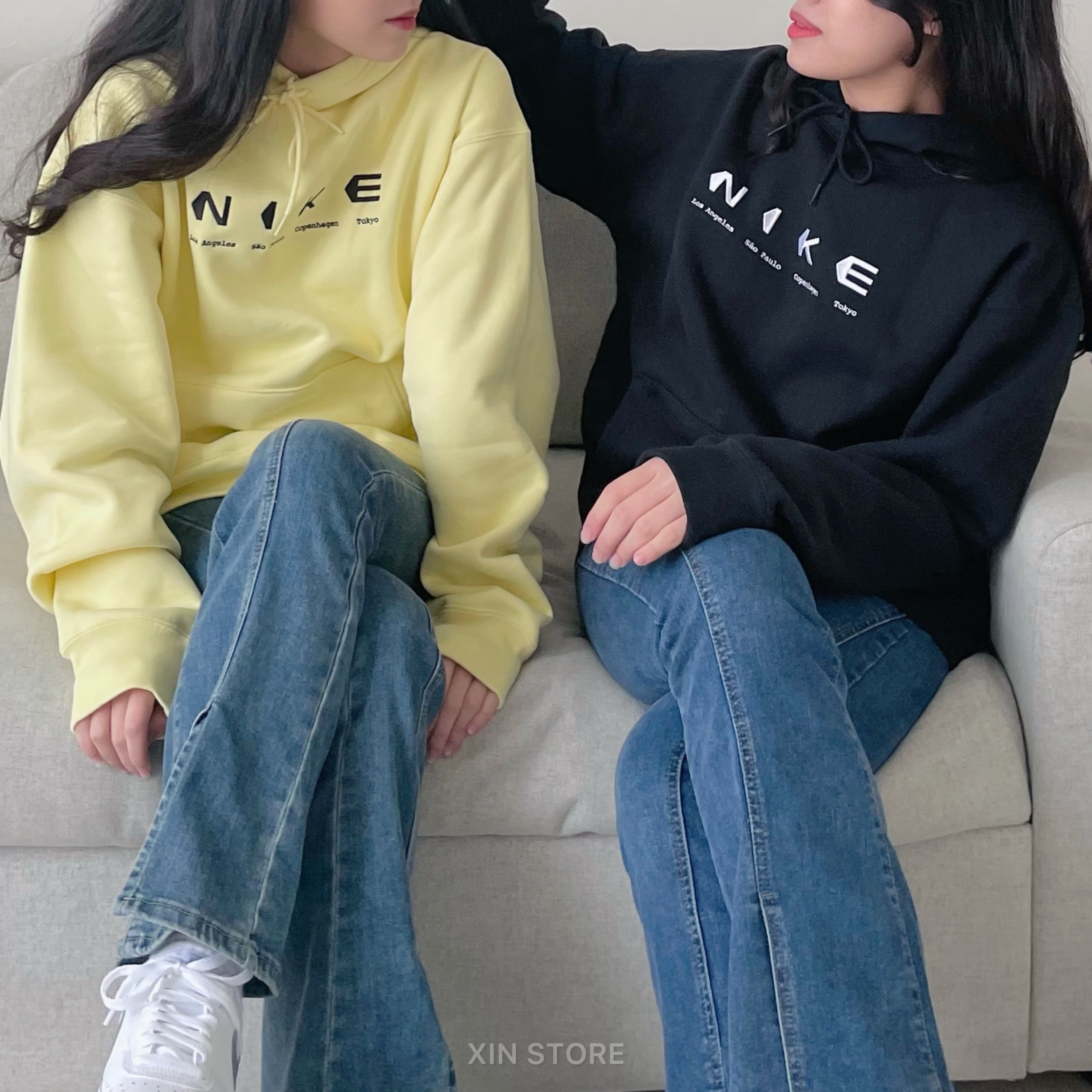 【現貨】Nike SB Hoodie 帽Tee 刺繡 Logo 字體 內刷毛 厚磅 黑 檸檬黃
