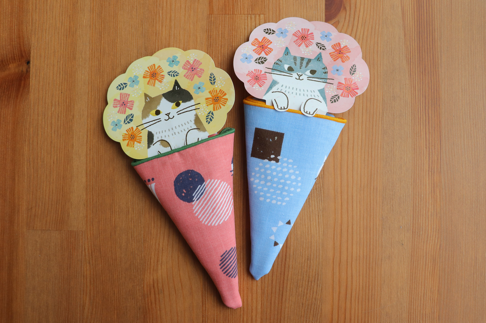 日本 Fika 貓咪 方巾 手帕