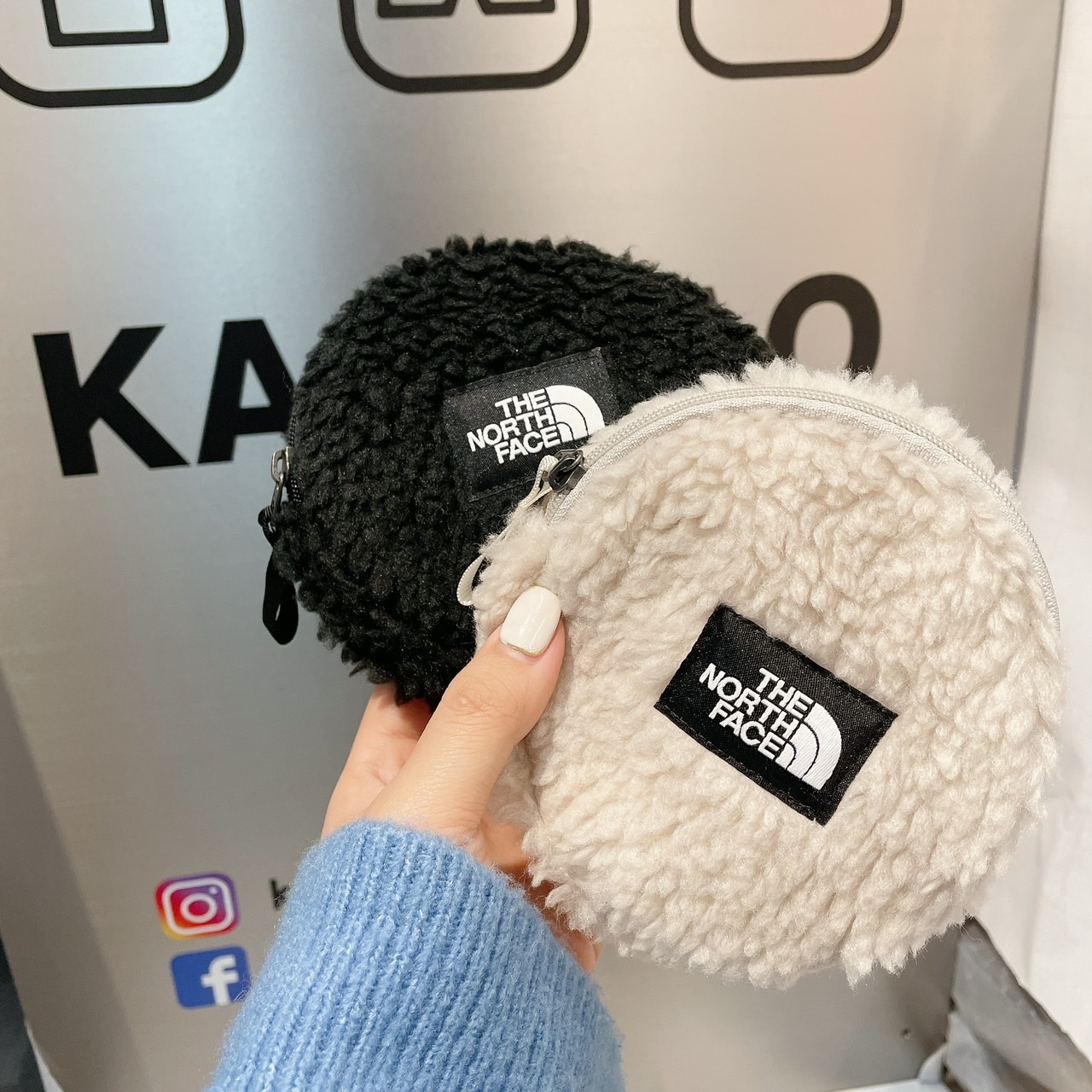 The North Face 北臉 TNF 毛毛 圓形 零錢包 收納袋 FLEECE POUCH ROUND【NN2PN90A】