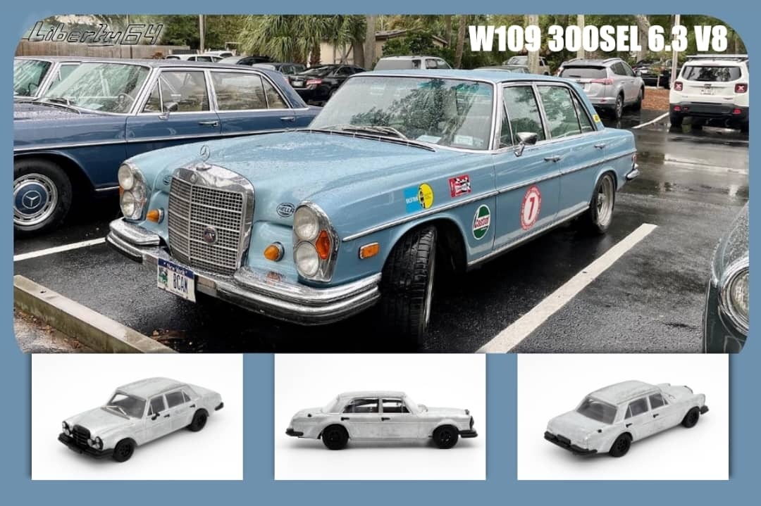 預訂-$145 Liberty64 Mercedes Benz 300 SEL 6.3 V8 藍