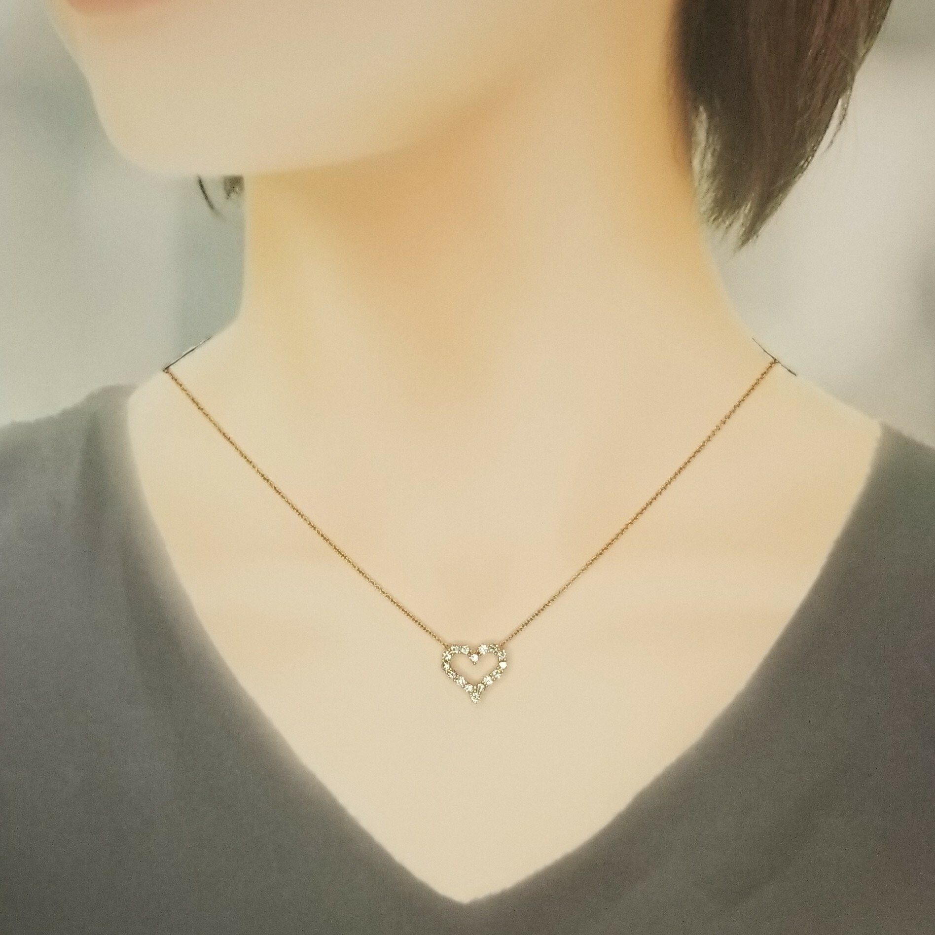 18K Rose Gold 0.56ct Diamond Necklace