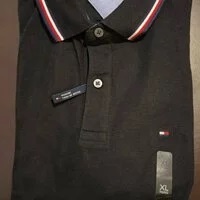 [S] TOMMY HILFIGER CUSTOM FIT ESSENTIAL PERFORMANCE POLO,BLACK, 78B2300-012,  (STH130)