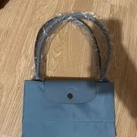 [S] LONGCHAMP LE PLIAGE LONG HANDLE M SIZE - LIGHT BLUE, L1899619329 (SLC170)