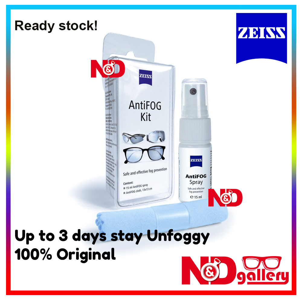 Carl Zeiss AntiFOG Spray 15ml ,AntiFog Kit ( Spray + Zeiss Microfiber cloth) ready stock !