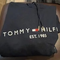 [S] TOMMY HILFIGER LOGO HOODIE,NAVY, 76J3296-410 (STH141)