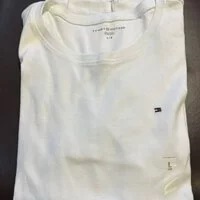 [S] TOMMY HILFIGER LONG SLEEVE CREWNECK LONG SLEEVE T-SHIRT,WHITE, 76J3409-100 (STH149)