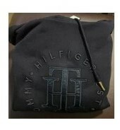 [S] TOMMY HILFIGER EMBROIDERY LONG SLEEVE HOODIE DRESS,NAVY, 76J3164-410 (STH154)