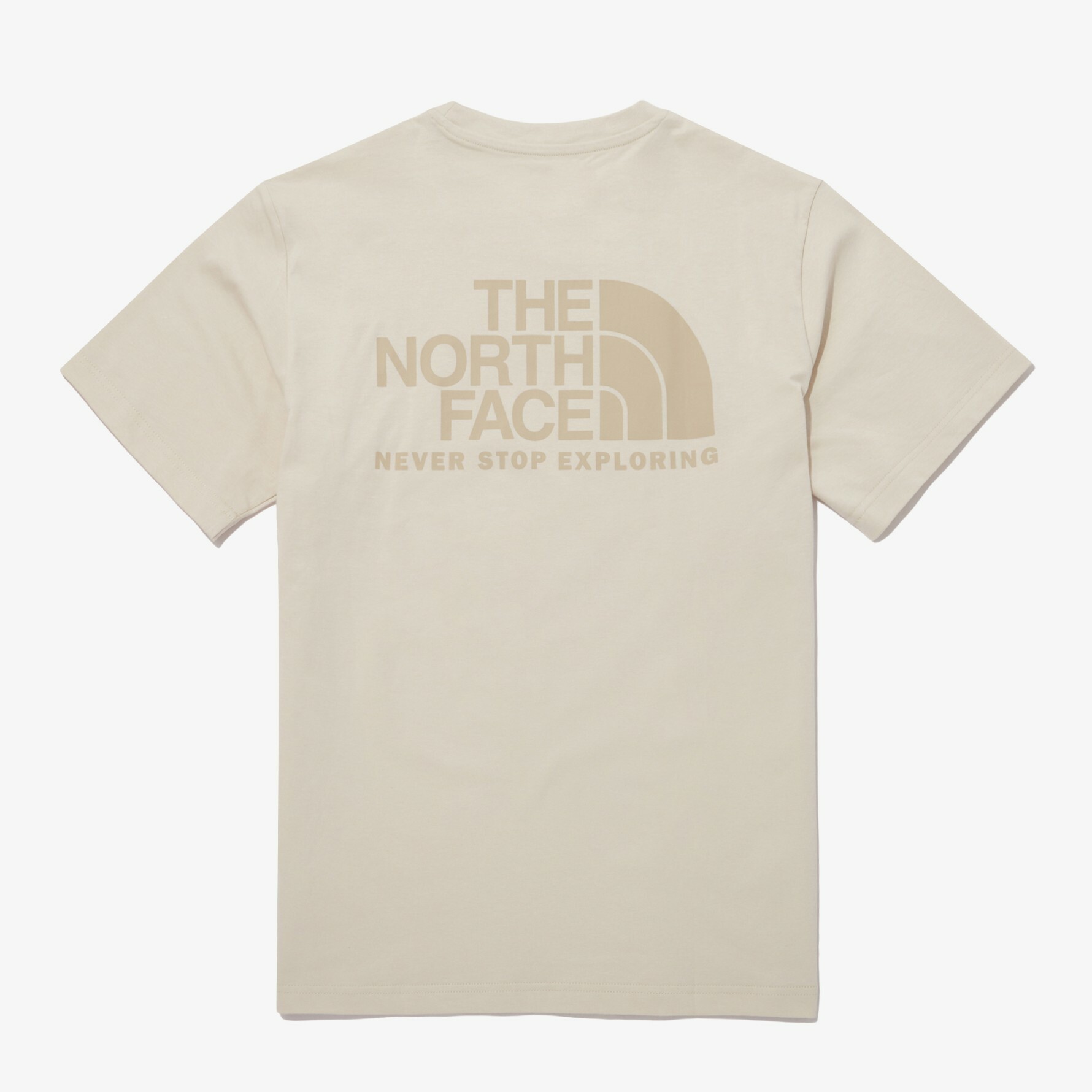 THE NORTH FACE 23SS logo 棉質 短袖 短T 米 NT7UP42C