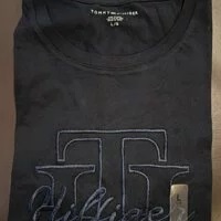 [S] TOMMY HILFIGER BIG LOGO TH GRAPHIC SHORT SLEEVE T-SHIRT,NAVY, 76J3391-410 (STH177)