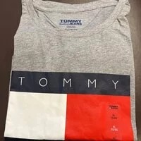 [S] TOMMY HILFIGER ROUND NECK T-SHIRT,GREY, 76J2377-030 (STH180)