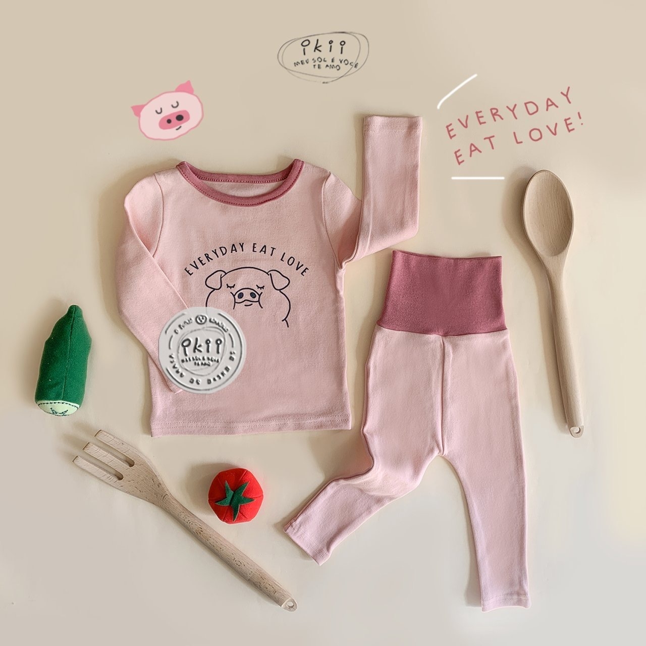 (現貨) ikii 豬仔 家居服 / 睡衣(Pig)