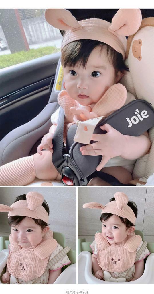 (現貨) DTD立體耳仔口水巾/髮帶