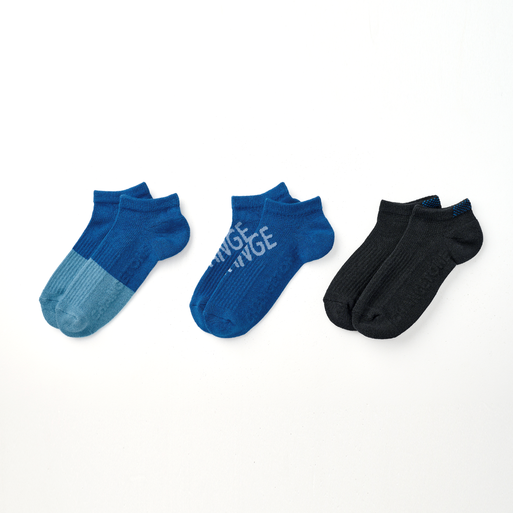 Lucky Loser 運動踝襪三雙入〈藍〉