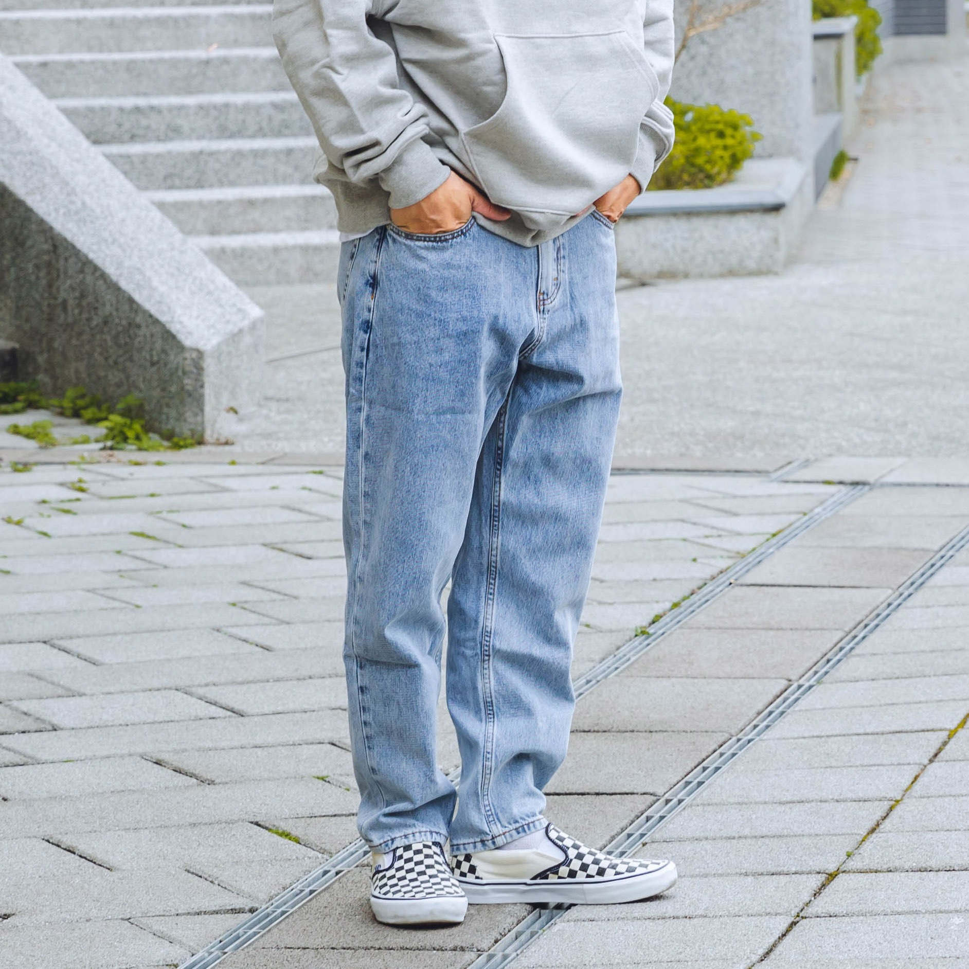 KAOKAO Vintage Tapered Jeans 復古 水洗色 牛仔 錐型褲 【P002C】
