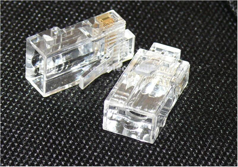 【UCI電子】(二B-1) 穿孔式Cat6網線水晶頭六類千兆通孔網路 RJ45接頭 8P8芯純銅鍍金 一盒100顆