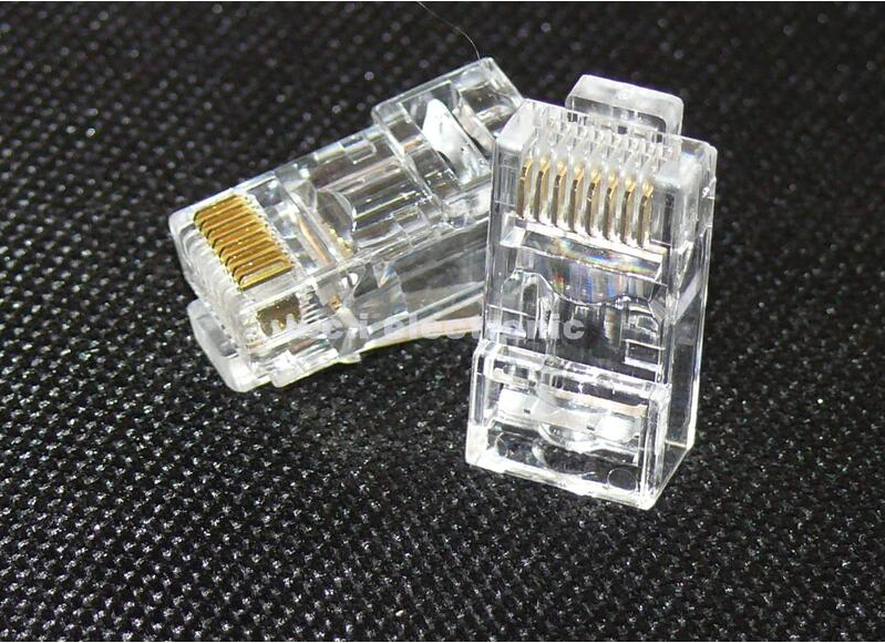 【UCI電子】(二B-1) 穿孔式Cat6網線水晶頭六類千兆通孔網路 RJ45接頭 8P8芯純銅鍍金 一盒100顆