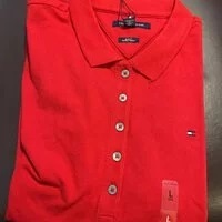 [S] TOMMY HILFIGER SLIM FIT SOLID POLO DRESS,RED, 76J3073-640 [FINAL SALE] (STH186)
