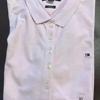 [S] TOMMY HILFIGER SLIM FIT SOLID POLO,PINK, 76J3073-970 [FINAL SALE] (STH187)