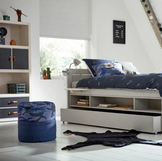 Lifetime Round Pouf - Blue Camo