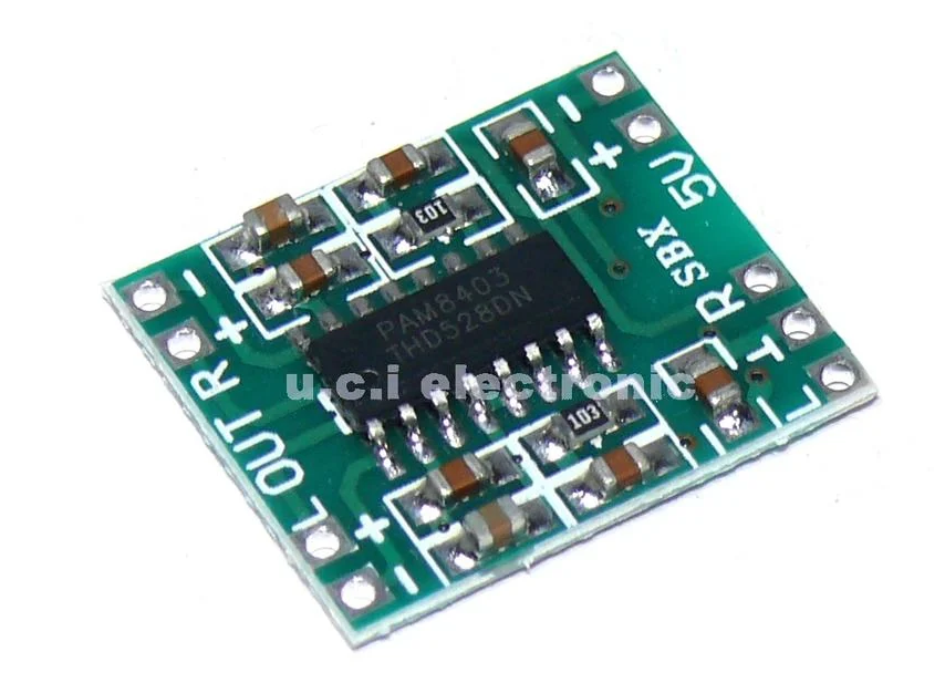 【UCI電子】(C-1-5) D類功放板 PAM8403   2X3W 高效 2.5∼5V 可USB供電 8403