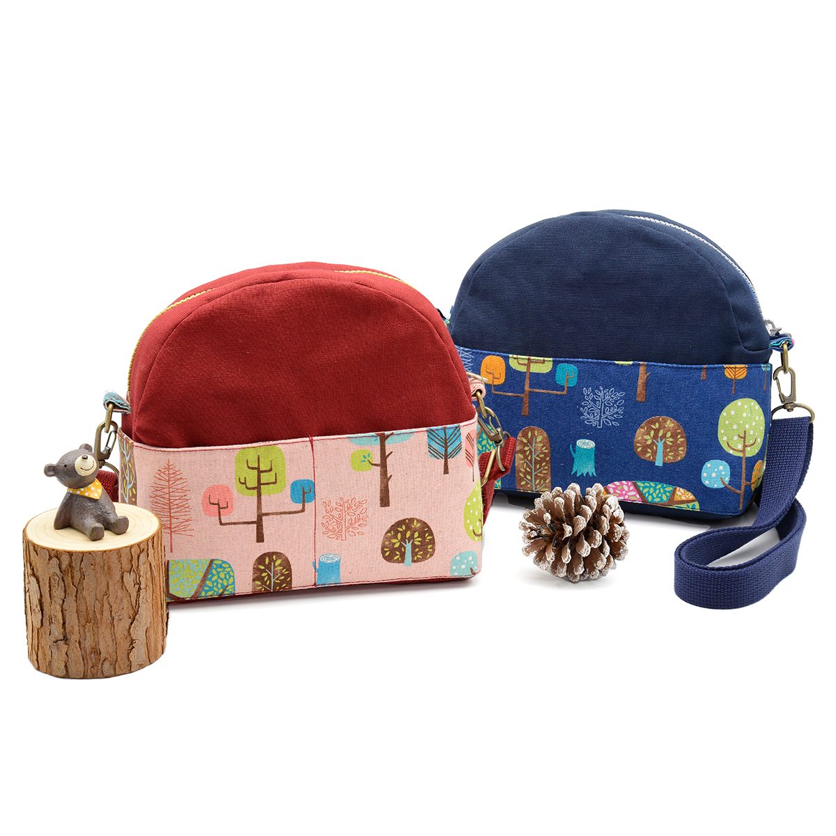 半圓造型肩背/斜背兩用包(材料包)