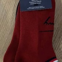 [S] TOMMY HILFIGER ANKLE SOCK 3 SET,RED/BLACK/WHITE, 196038567643 (STH188)