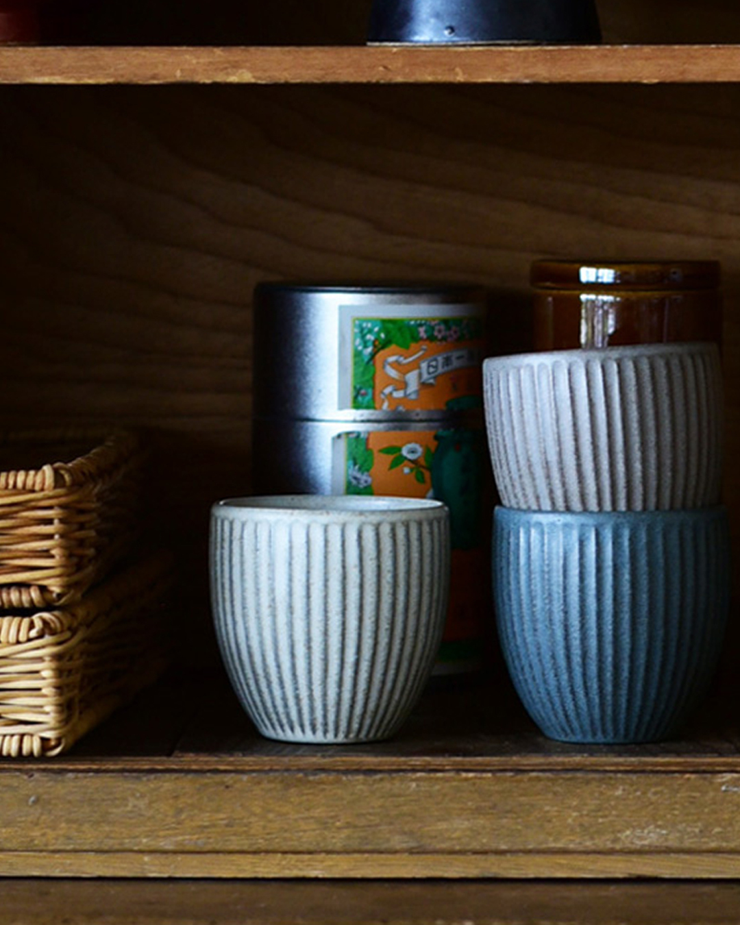 Shinogimon Tea Cup Brown｜studio m'