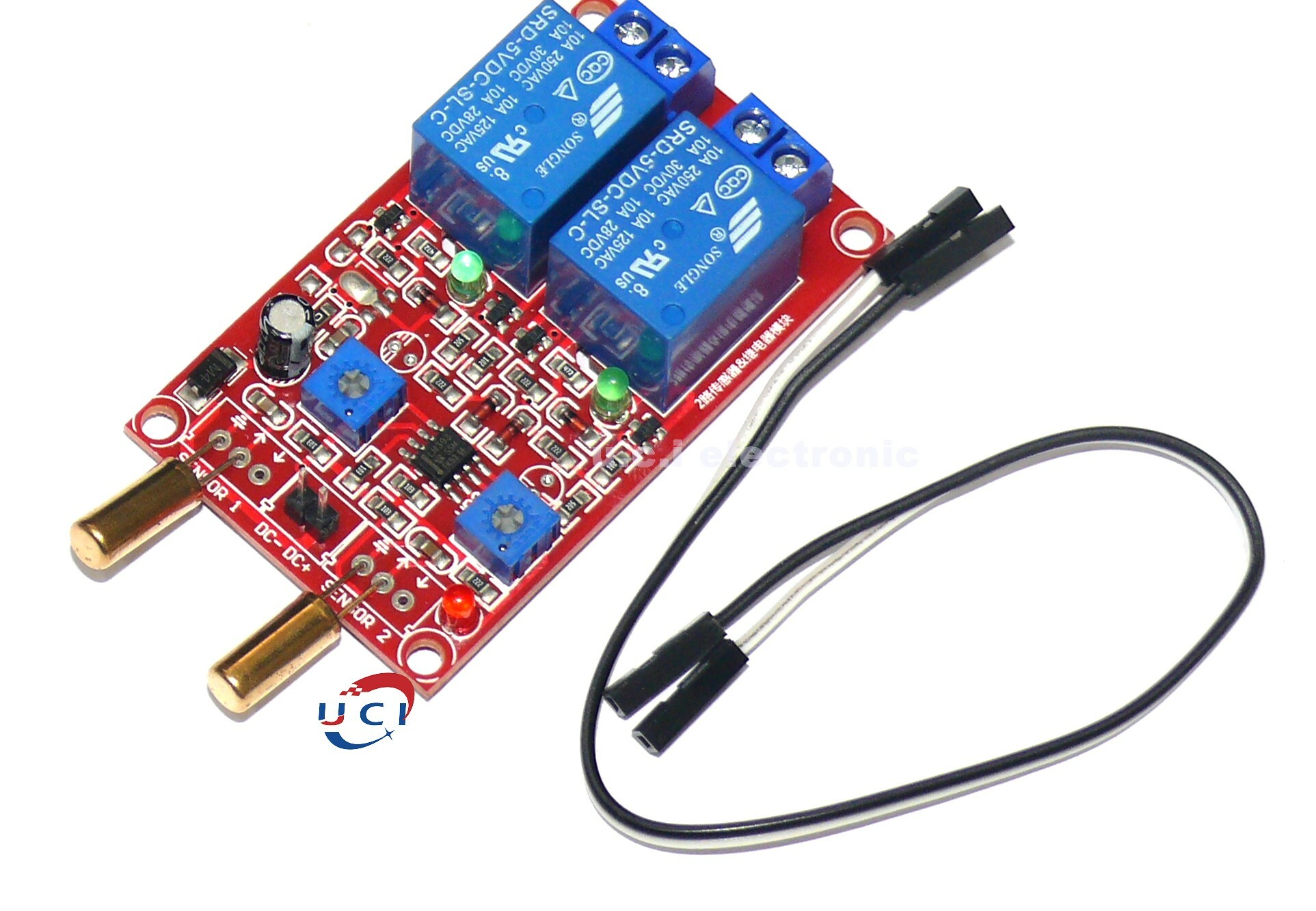 【UCI電子】(2-5) 2路角度傾斜感測器 繼電器模組5V傾斜報警 角度檢測