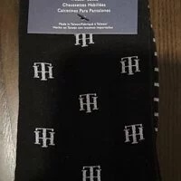 [S] TOMMY HILFIGER ALL OVER LOGO TH SOCK,MULTI BLACK, 196805036136 (STH198)