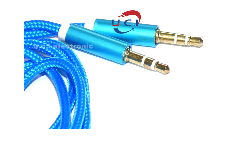 【UCI電子】(L-4) 尼龍鋁合金 公對公 手機aux音訊線車載連接線汽車音箱對錄 音源線 喇叭線