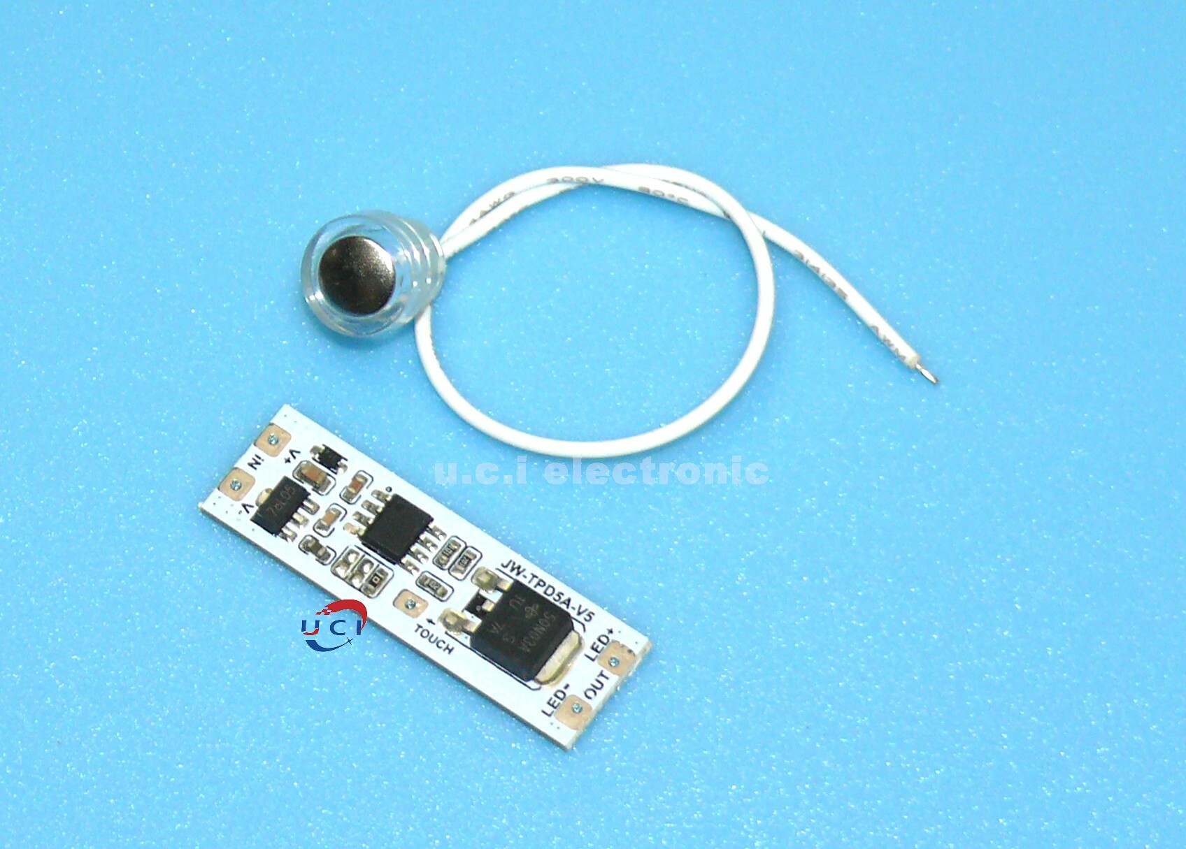 【UCI電子】(2-4) 觸摸開關頭 帶線不帶燈小觸摸頭 +  12V燈帶調光觸控板 檯燈