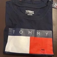 [S] TOMMY HILFIGER ROUND NECK T-SHIRT,NAVY, 76J2377-410 (STH208)
