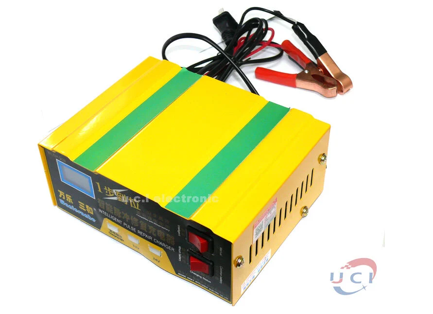 【UCI電子】 (A-3) 汽車摩托車電瓶充電器12V24V伏鋰電池全智能多功能脈衝修復型
