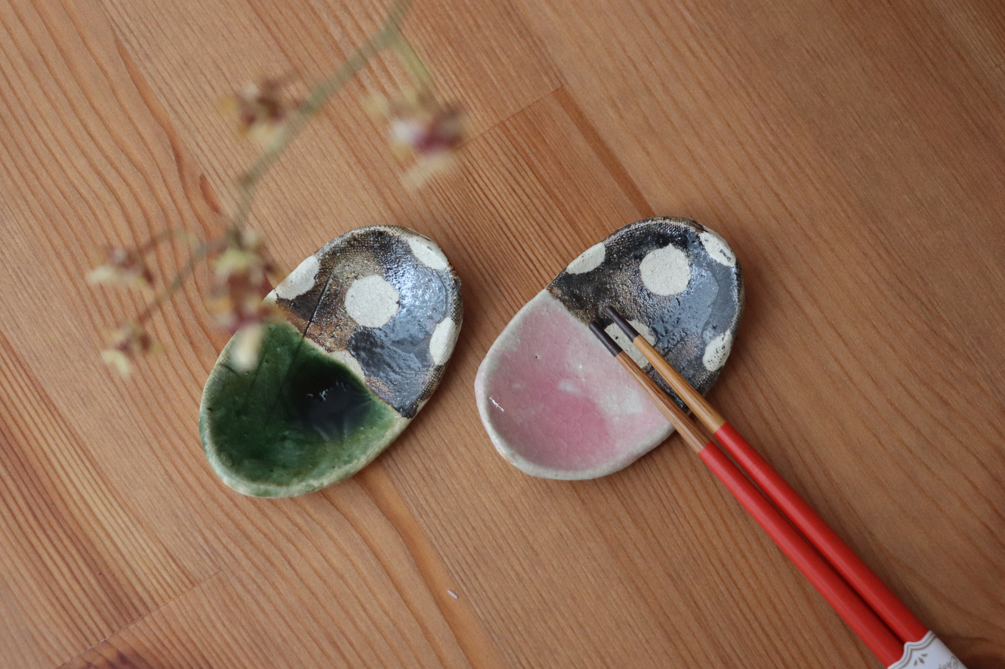 六魯 水玉拼接 筷架