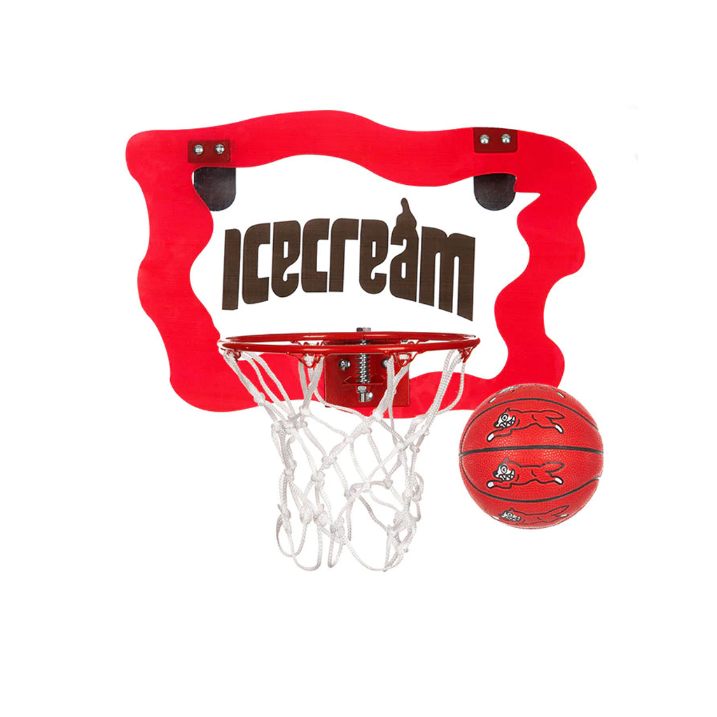 **特價商品無退換**ICE CREAM SLAM DUNK MINI BASKETBALL HOOP 紅色 籃球框 飛狗 打氣筒 居家裝飾 迷你籃球框【421-9809-RD】