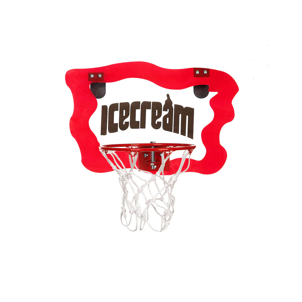 **特價商品無退換**ICE CREAM SLAM DUNK MINI BASKETBALL HOOP 紅色 籃球框 飛狗 打氣筒 居家裝飾 迷你籃球框【421-9809-RD】