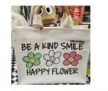 [S] MAKOMAKI TRIPLE GLITTER DAISY TOTE BAG,BEIGE, SMMK18 (SMMK18)