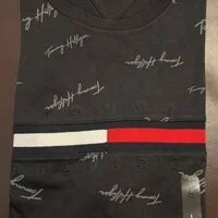 [S] TOMMY HILFIGER ESSENTIAL SCRIPT LOGO SHORT SLEEVE T-SHIRT,BLACK, 78J3146-001 (STH214)