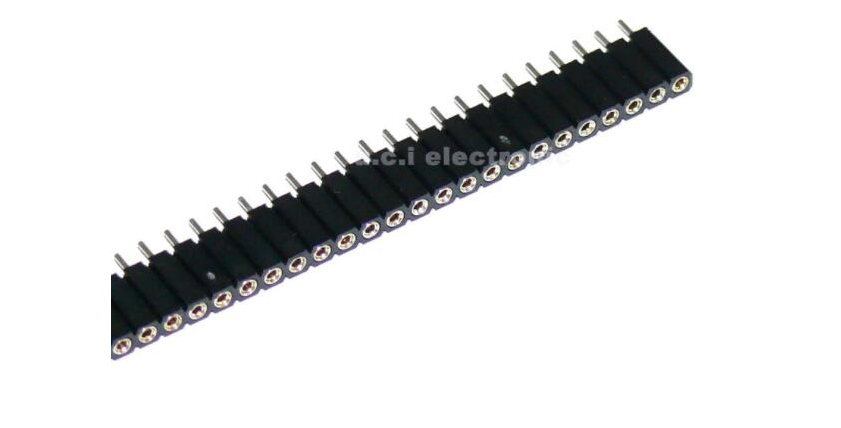 【UCI電子】(C-2-9)  單排圓孔排母母座 塑高7MM 間距2.54MM 1X40P  2.54MM 排母