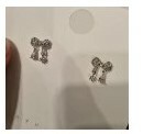 [S] NYU.NYU RIBBON ZIRCONIA EAR STUD WITH 925 SILVER PIN,SILVER, SNN26 (SNN26)