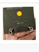 [S] NYU.NYU INTER LOCK HOOK EARRING WITH 925 SILVER PIN,SILVER, SNN36 (SNN36)