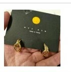 [S] NYU.NYU INTER LOCK HOOK EARRING WITH 925 SILVER PIN,SILVER, SNN33 (SNN33)