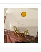 [S] NYU.NYU MULTI CIRCLE EARRING IN FULL 925 SILVER,GOLD, SNN34 (SNN34)