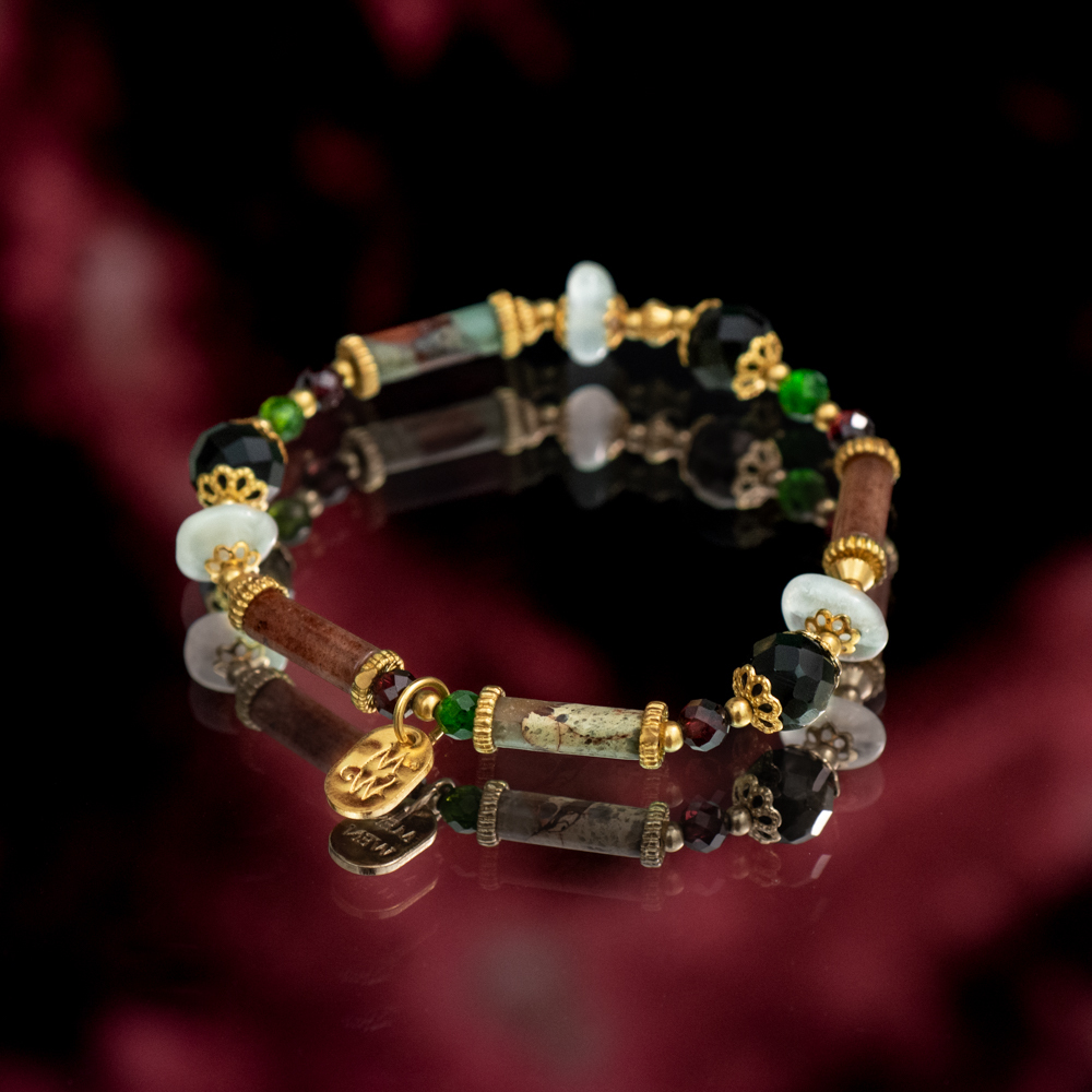 歲月靜好｜C1475壽山金曜石手鍊