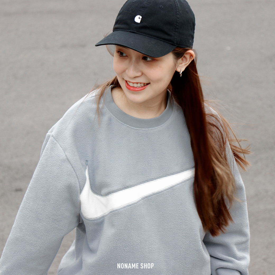 NIKE 大勾 拼接 磨毛 大學T 三色 (男款)