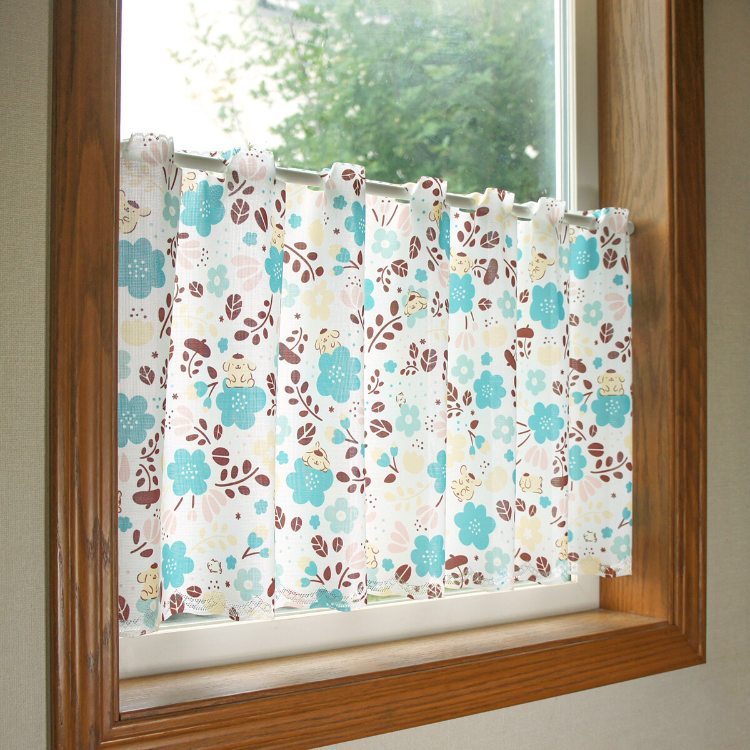 Sanrio 布甸狗咖啡廳窗簾 120 x 45 cm 北歐風 藍色 #CM21C-93558